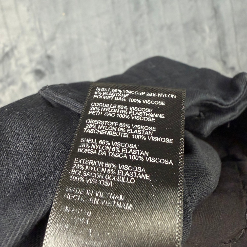 Free People Womens Black Stretch Slim Fit Trousers Size 10 Zip Fly Workwear - Picture 8 of 10